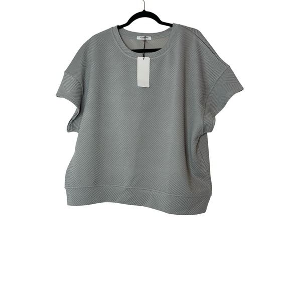 Double Take‎ Womens Top Size XL Gray Short Sleeve Stretch Relaxed New - Picture 8 of 9